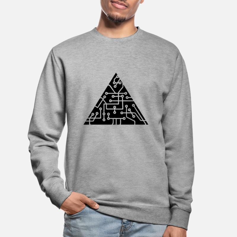 triangular shape microchip technology cool design Unisex Sweatshirt
