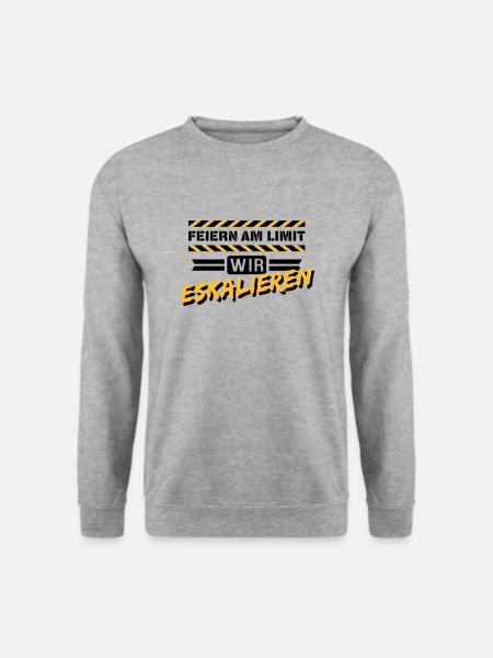Feiern am Limit - Unisex Pullover - Weißgrau meliert