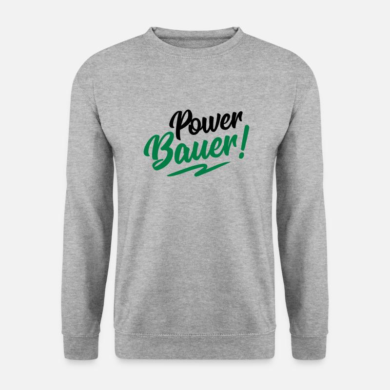 bauer power - Unisex Pullover - Weißgrau meliert