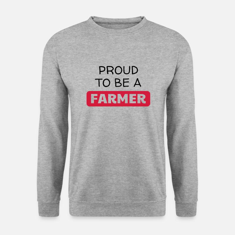 Landwirt / Bauer / Landwirtschaft / Traktor - Unisex Pullover - Weißgrau meliert