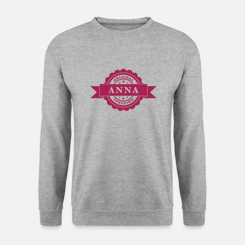 Anna - Unisex Pullover - Weißgrau meliert