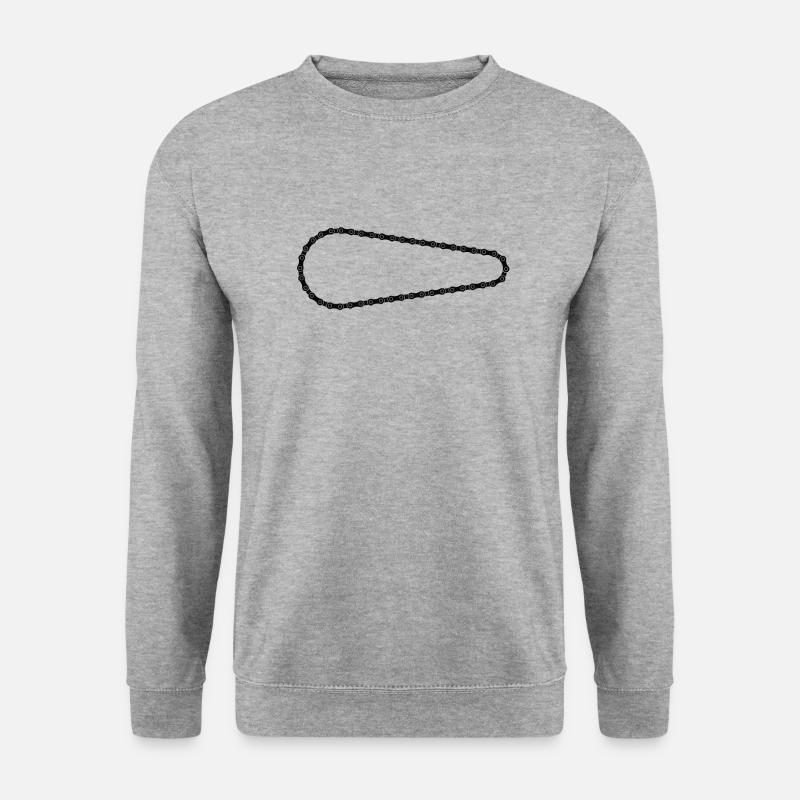 Fahrradkette bike chain - Unisex Pullover - Weißgrau meliert