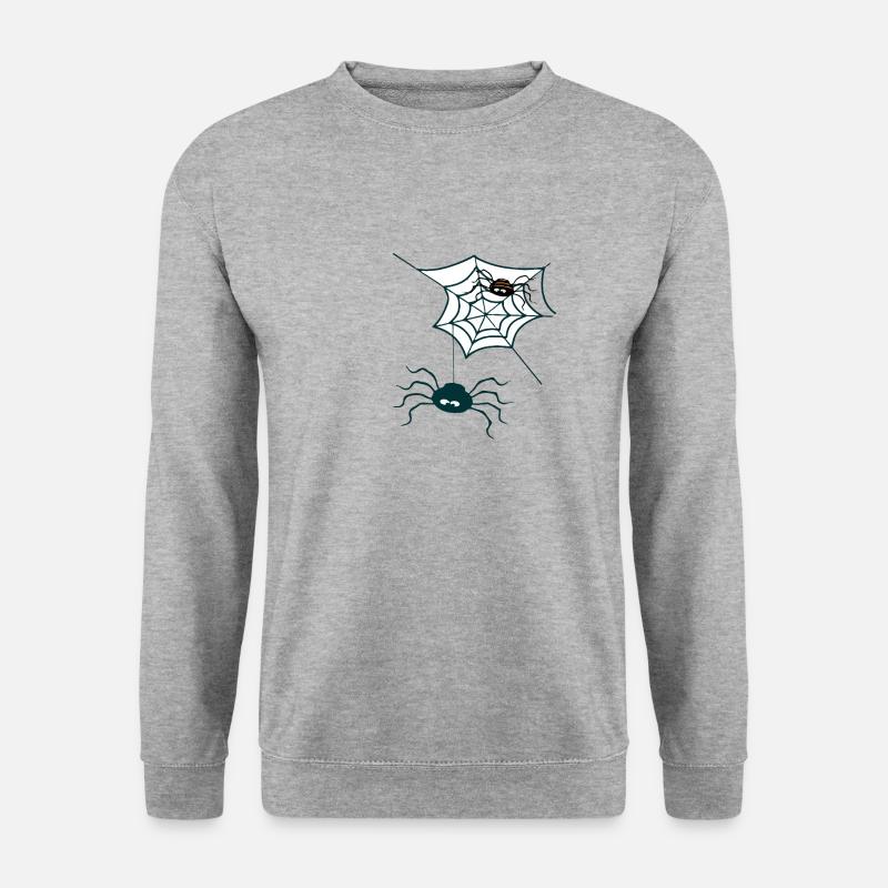 Halloween-Spinne - Unisex Pullover - Weißgrau meliert