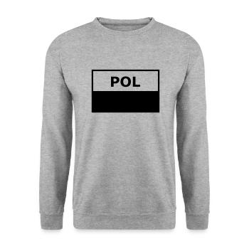 Polska Flaga Taktyczna - Polish Tactical Flag - Unisex Sweatshirt - salt & pepper - Front - Alina (178cm) & Michal (187cm)