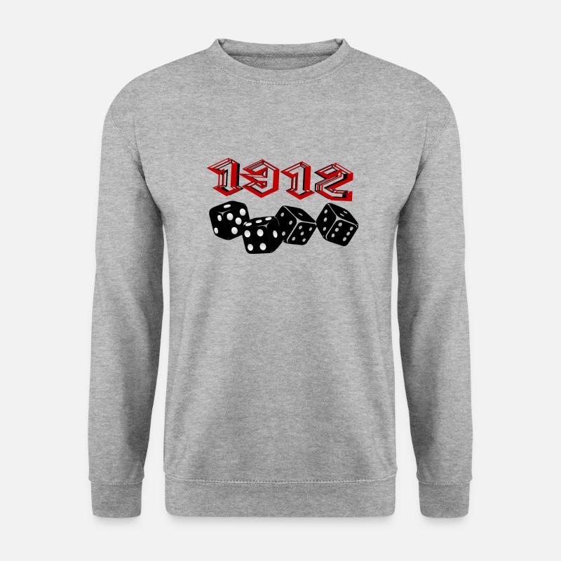 1312 - Unisex Pullover - Weißgrau meliert