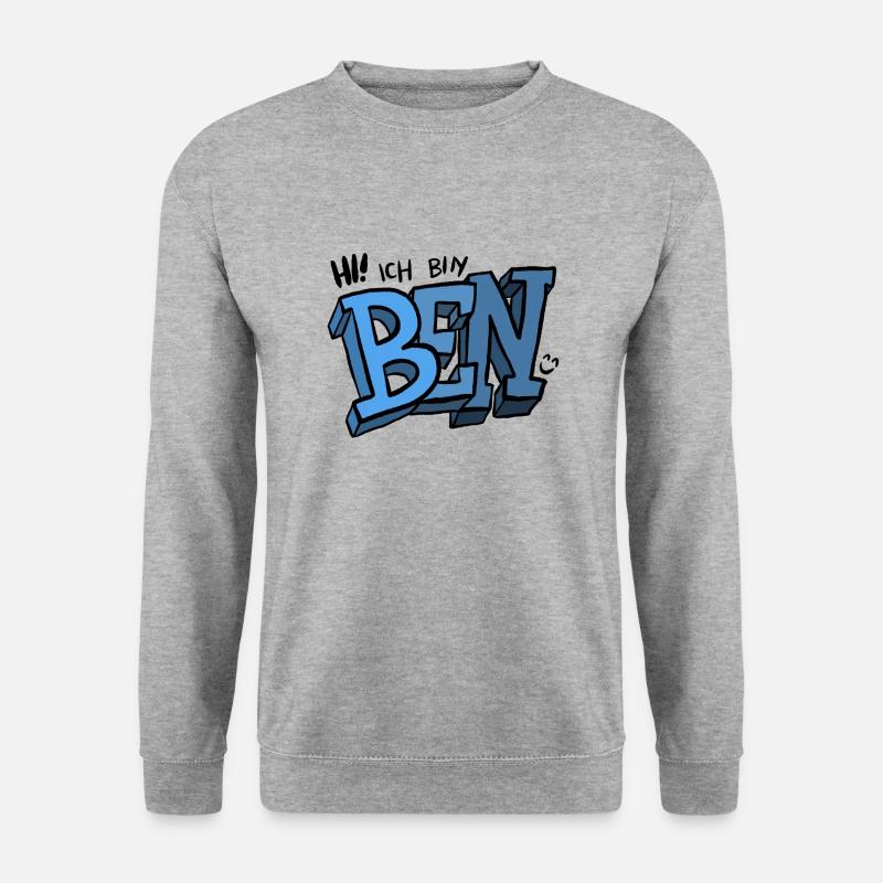 Ben - Unisex Pullover - Weißgrau meliert