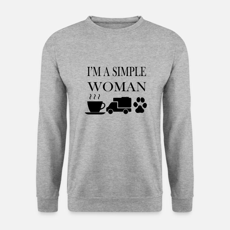 Camping - Unisex Pullover - Weißgrau meliert