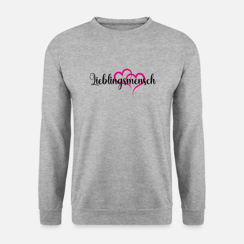 Lieblingsmensch - Unisex Pullover - Weißgrau meliert