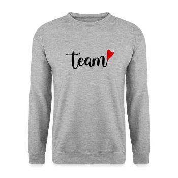 Team - Unisex Sweatshirt - salt & pepper - Front - Alina (178cm) & Michal (187cm)