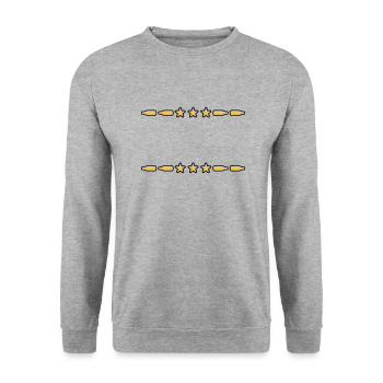 Text Frame Beer Bottles - Unisex Sweatshirt - salt & pepper - Front - Alina (178cm) & Michal (187cm)