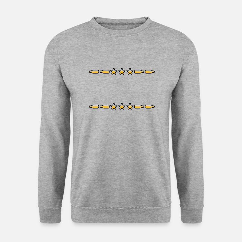 Text Rahmen Bierflaschen - Unisex Pullover - Weißgrau meliert