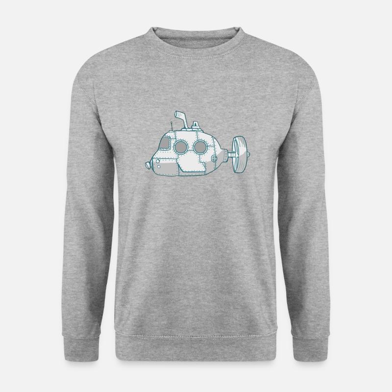 Süßes U-Boot! - Unisex Pullover - Weißgrau meliert