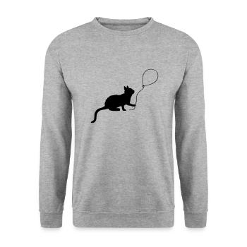 Balloon Kitten joue contour - Sweat-shirt Unisexe - gris chiné - Devant - Alina (178cm) & Michal (187cm)