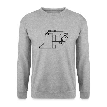Tremplin Tower Diving Diver - Sweat-shirt Unisexe - gris chiné - Devant - Alina (178cm) & Michal (187cm)