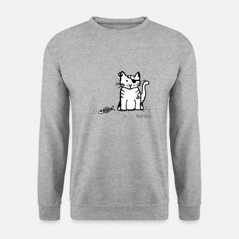 Mimosarella Kater - Unisex Pullover - Weißgrau meliert