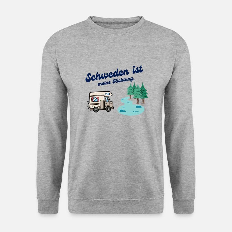 Schwedencamper Wohnmobil - Unisex Pullover - Weißgrau meliert
