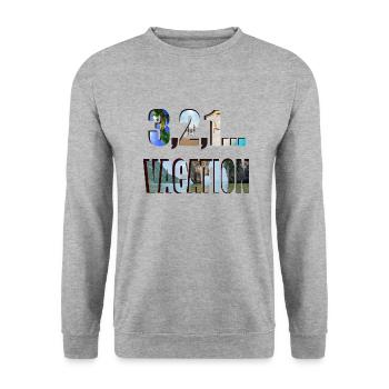 FERIEN - Unisex Pullover - Weißgrau meliert - Vorne - Alina (178cm) & Michal (187cm)