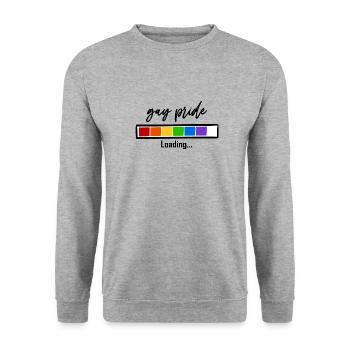 Gay Pride LGBT Pride Rainbow Gay Festival - Unisex Sweatshirt - salt & pepper - Front - Alina (178cm) & Michal (187cm)
