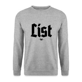 List - Sylt - Nordsee - Insel - Urlaub - Strand - Unisex Pullover - Weißgrau meliert - Vorne - Alina (178cm) & Michal (187cm)