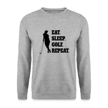 Golf Golfer Saying Golf Ball Golf Clubs - Unisex Sweatshirt - salt & pepper - Front - Alina (178cm) & Michal (187cm)