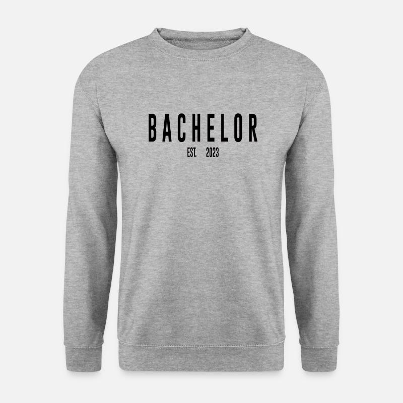 Bachelor 2023 Studium Geschenk - Unisex Pullover - Weißgrau meliert