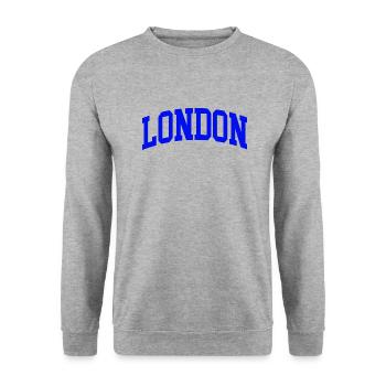 london - Unisex Pullover - Weißgrau meliert - Vorne - Alina (178cm) & Michal (187cm)