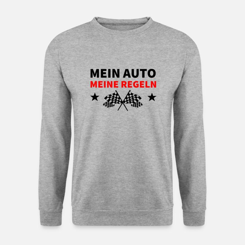 Auto - Unisex Pullover - Weißgrau meliert