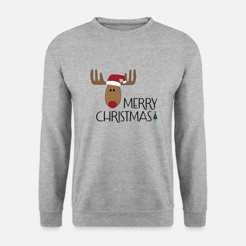 Merry Christmas - Unisex Pullover - Weißgrau meliert