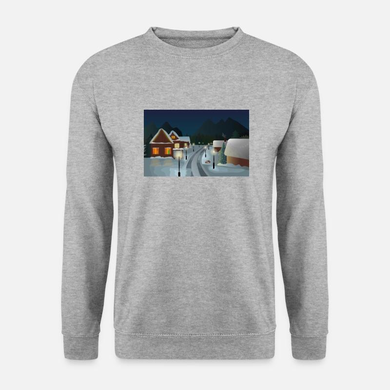 Heilige Landschaft - Unisex Pullover - Weißgrau meliert