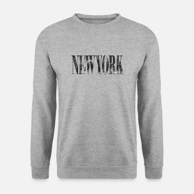 New York - Unisex Pullover - Weißgrau meliert