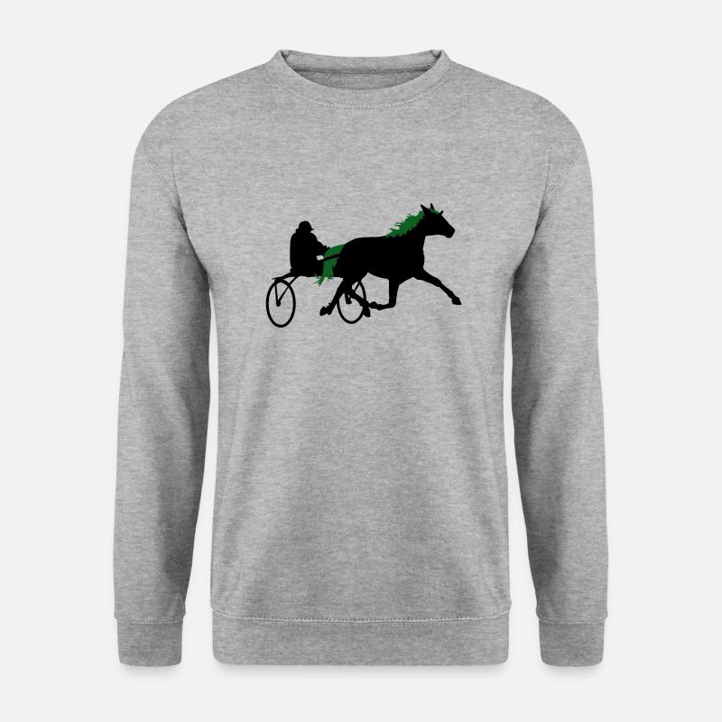 Sulki im Trab - Unisex Pullover - Weißgrau meliert