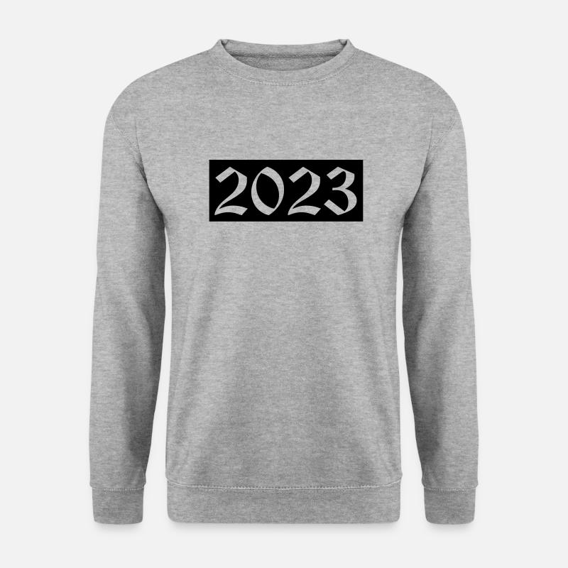 2023 - Unisex Pullover - Weißgrau meliert