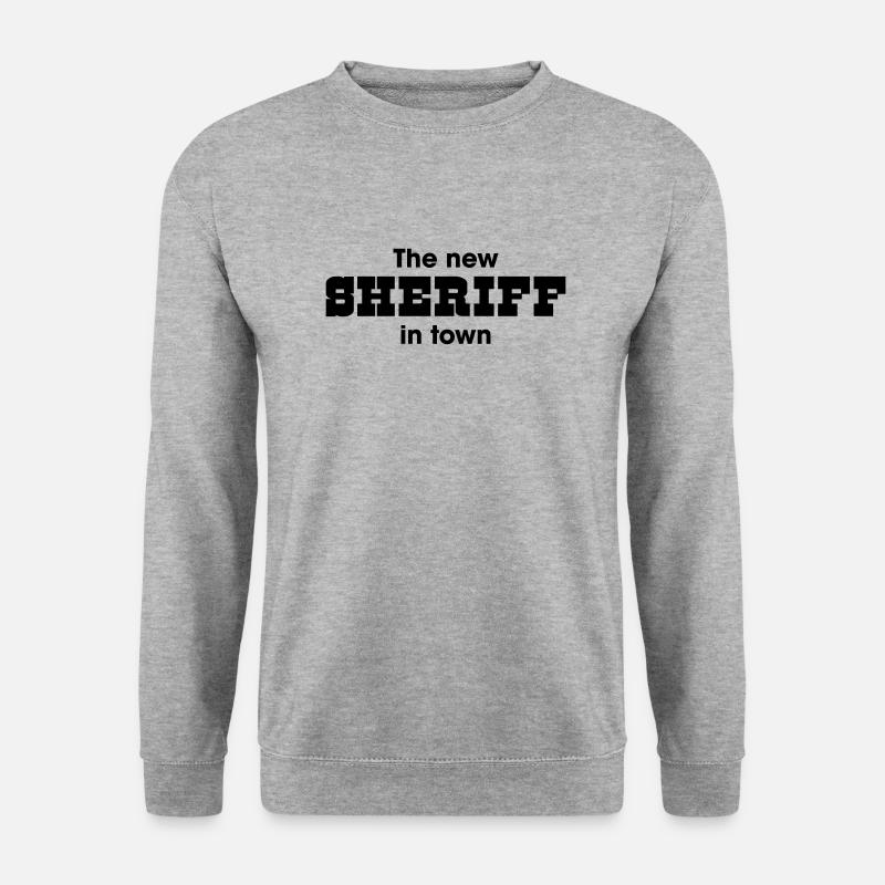 the new Sheriff in town - Unisex Pullover - Weißgrau meliert