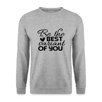 Be The Best Variant Of You - Unisex Pullover - Weißgrau meliert - Vorne - Alina (178cm) & Michal (187cm)