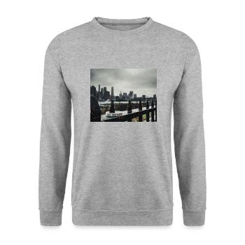 9/11 Memory - Unisex Pullover - Weißgrau meliert - Vorne - Alina (178cm) & Michal (187cm)