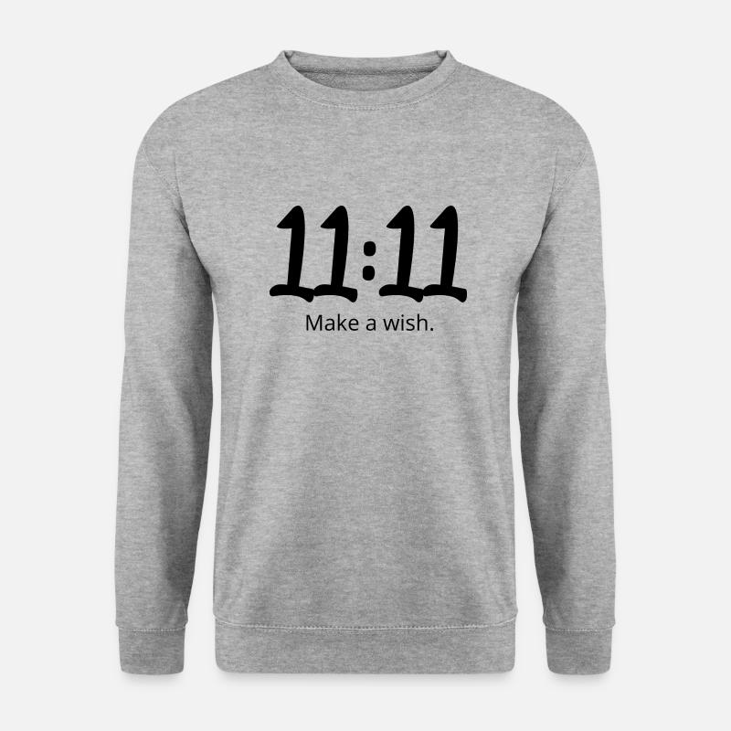11 11 make a wish - Sweat-shirt Unisexe - gris chiné