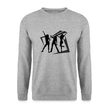 Dancing Dance Music - Unisex Pullover - Weißgrau meliert - Vorne - Alina (178cm) & Michal (187cm)