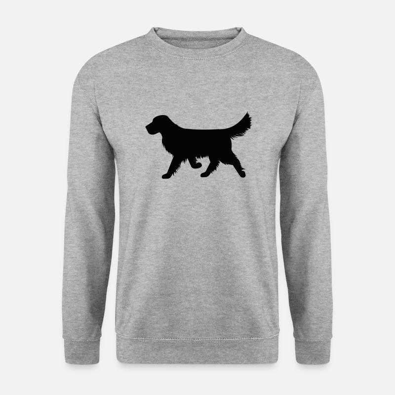 Hund - Unisex Pullover - Weißgrau meliert