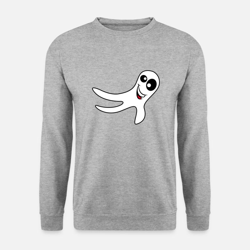 Gespenst - Unisex Pullover - Weißgrau meliert