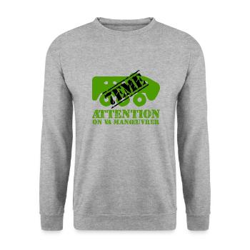 Attention on va manœuvrer - Sweat-shirt Unisexe - gris chiné - Devant - Alina (178cm) & Michal (187cm)