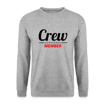 Conception des membres d’équipage 2 - Sweat-shirt Unisexe - gris chiné - Devant - Alina (178cm) & Michal (187cm)
