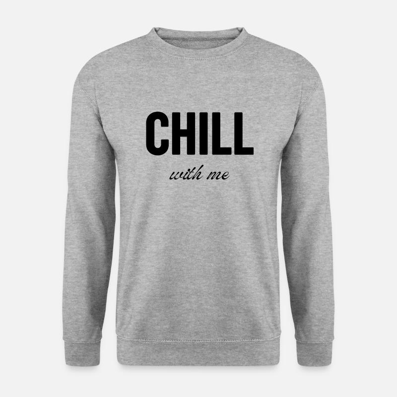 Entspann dich mit mir - Unisex Pullover - Weißgrau meliert