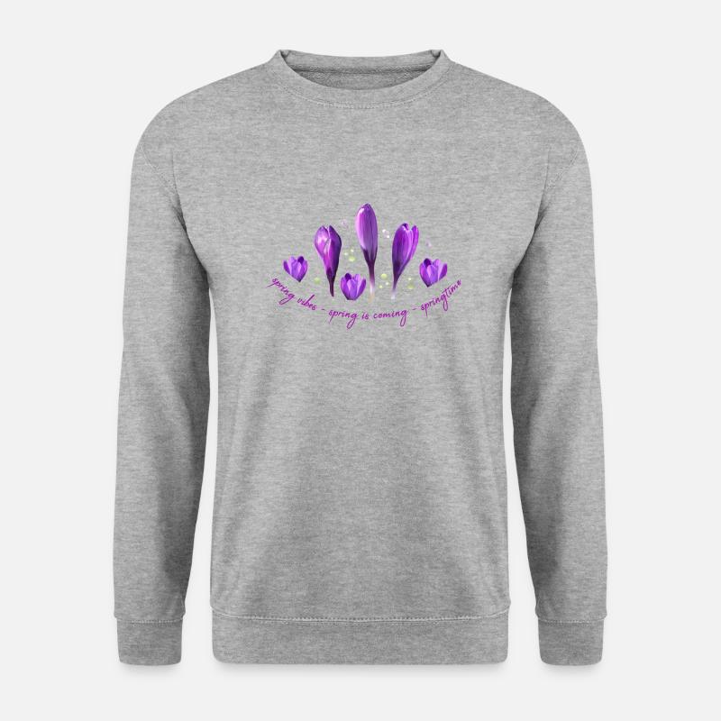 Crocuses Spring - Unisex Sweatshirt - salt & pepper