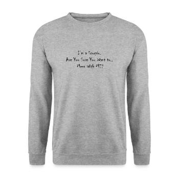 Scorpio AYSYWTMWM - Unisex Sweatshirt - salt & pepper - Front - Alina (178cm) & Michal (187cm)