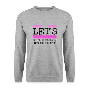 pride present idea child peace movement - Unisex Pullover - Weißgrau meliert - Vorne - Alina (178cm) & Michal (187cm)