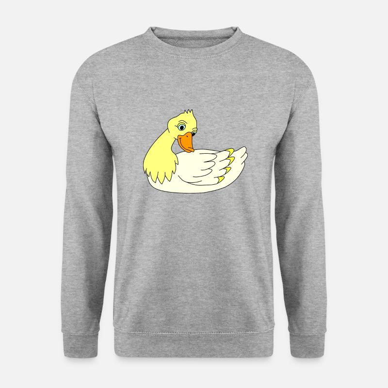 Ente - Unisex Pullover - Weißgrau meliert