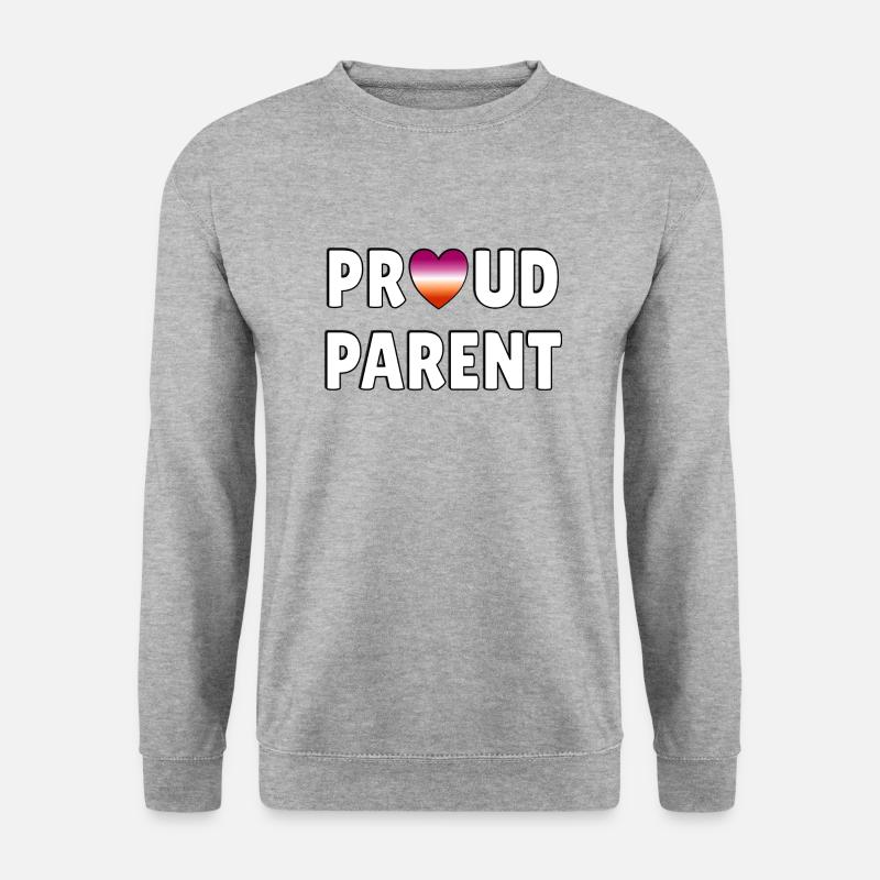 Stolze Eltern Lesben-Flagge - Unisex Pullover - Weißgrau meliert