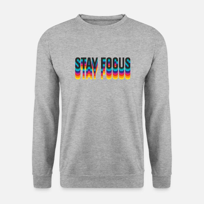 stay focus - Unisex Pullover - Weißgrau meliert