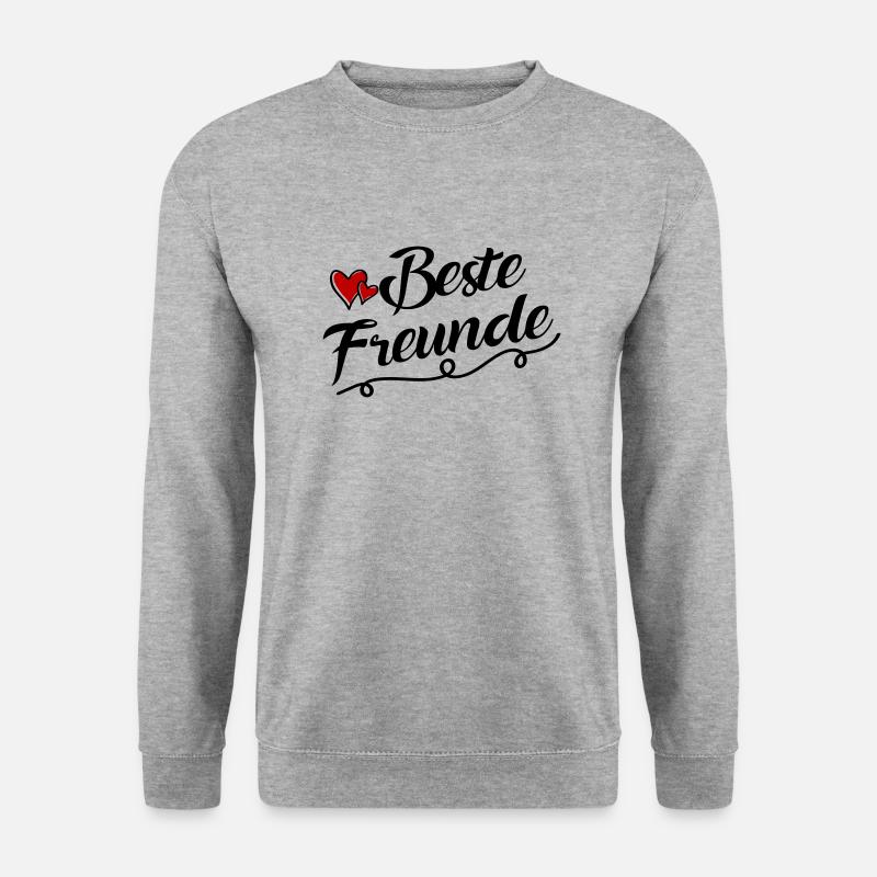 beste freunde - Unisex Pullover - Weißgrau meliert