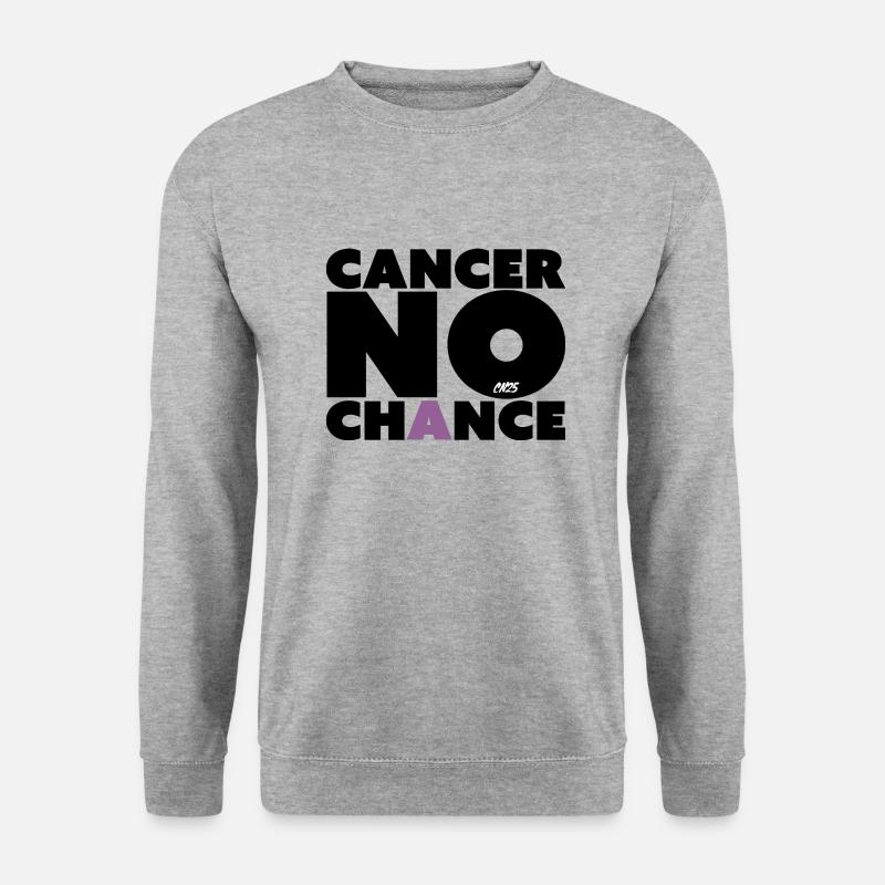 Cancer no chance - Unisex Pullover - Weißgrau meliert